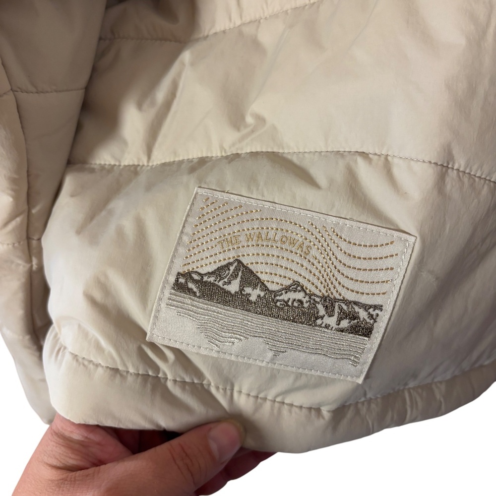 NWT Columbia Heritage Wallowa Insulated Cropped Puffer Jacket Large Beige Green - Picture 10 of 16